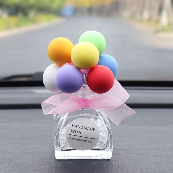 Car Dashboard Item/Home Decor/Gifting Item - Bottle Having Beads and Colorful Balloons