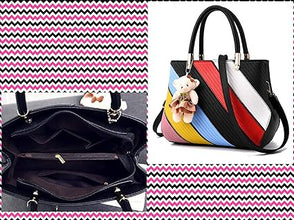 Multi Color Strips Hand Bag/Exclusive Designer Handbag