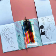 3 Foldable Colouring Books With Scratch Pads