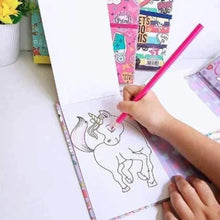 3 Foldable Colouring Books With Scratch Pads