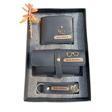 Men wallet, keychain & Eye wear case combo