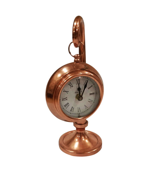 Designer Decorative Copper Table Clock (11 Inch)