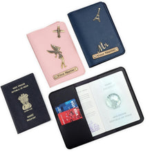 Passport Holder with Name and Charms For Couple