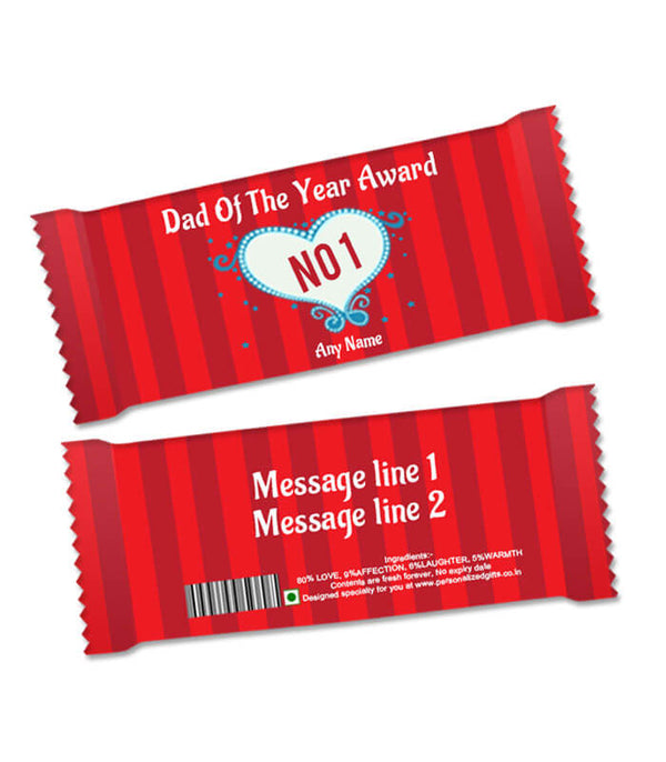 Personalized Chocolate Bar – Dad of the Year