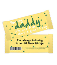 Personalized Chocolate Bar – For My Daddy