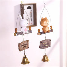 Resin Showpiece Little Wolf and Rabbit Hanging Decoration