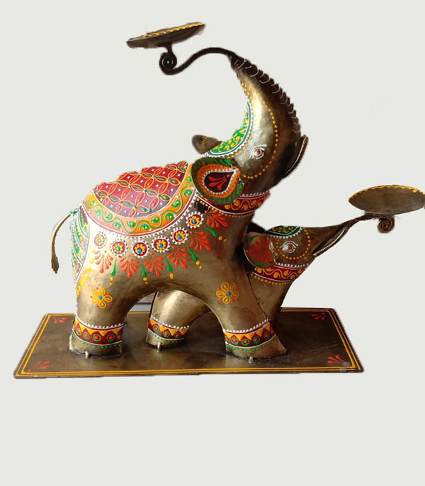 Elephant Baby And Mother Statue