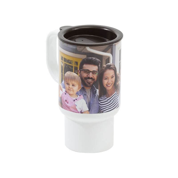 Personalised Printed Travel Mug Cup with Handle