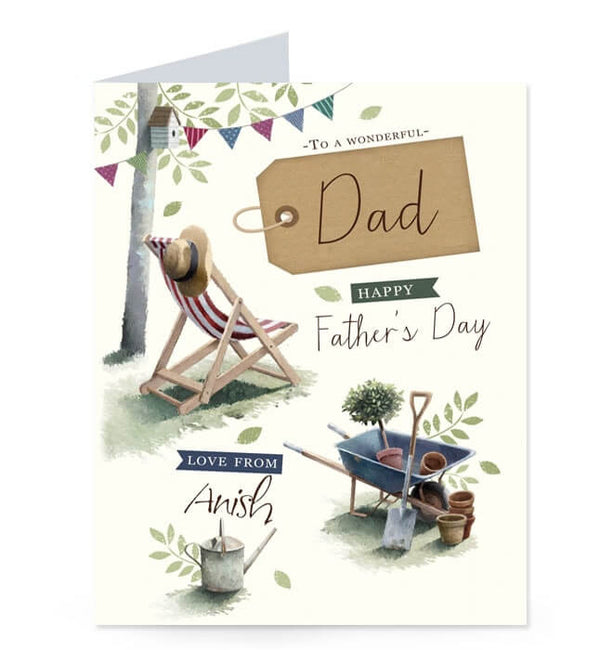 Personalized Father’s Day Card – Wheelbarrow