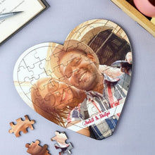 Personalized Wooden Jigsaw Heart Photo Puzzle
