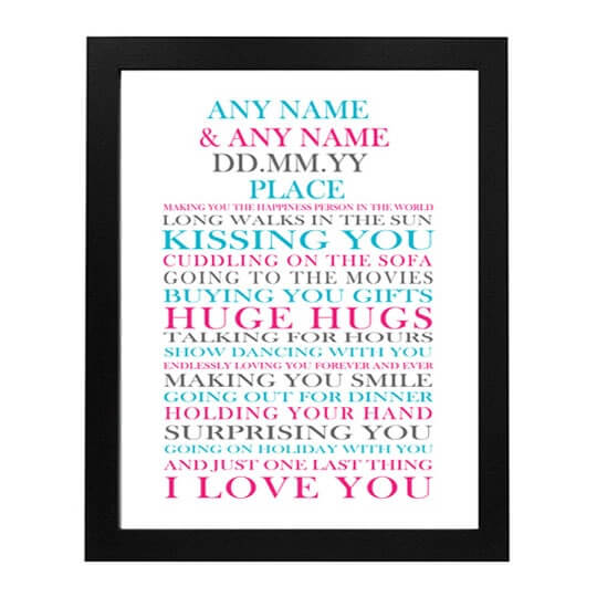 Personalized Frame – Kissing You !