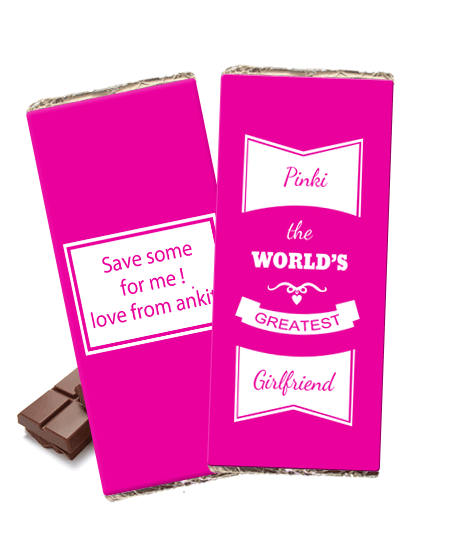 Personalized Chocolate Bar- World Greatest Girlfriend