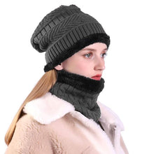 Men's Woolen Cap with Neck Muffler Neckwarmer for Winter Season (Free Size, Set of 1)