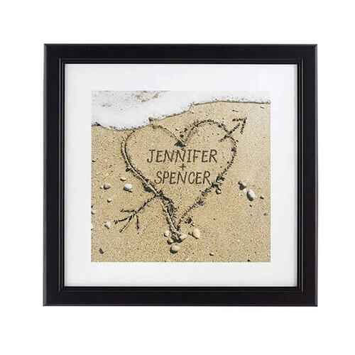 Personalized Frame – Heart On The Beach