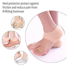 Silicone Gel Heel Pad Socks for Pain Relief