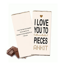 Love You To Pieces Personalized Chocolate Bar