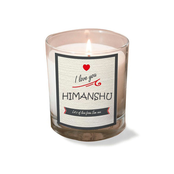 Personalized Scented Candle – I Love You