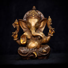 Brass Ganesha Statue, 21 CM Ganesha statue in Brass