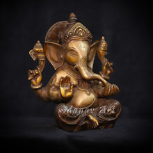 Brass Ganesha Statue, 21 CM Ganesha statue in Brass