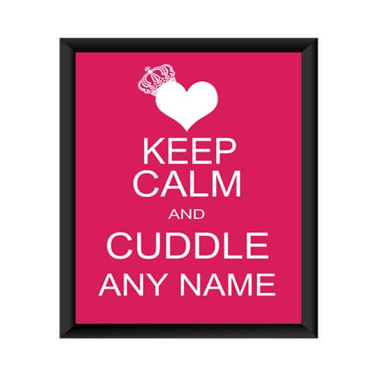 Personalized Frame – Keep Calm & Cuddle