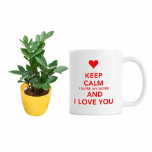 Personalized Mug with ZZ Indoor Plant In Ceramic Pot