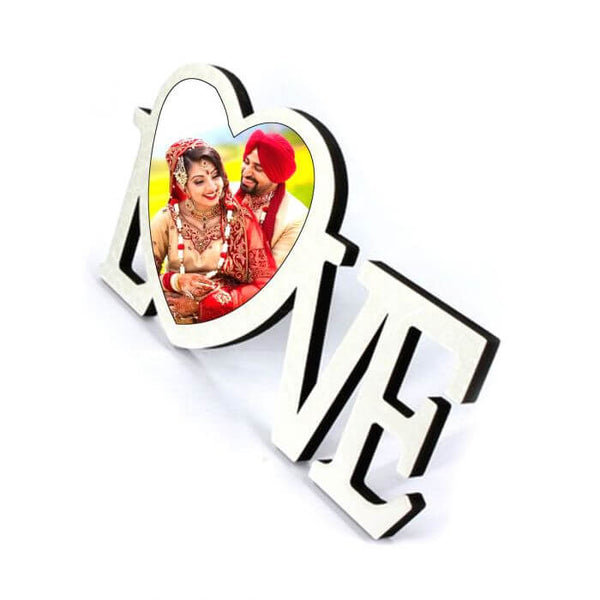 Personalized Love Shape Globulite MDF Photo Frame