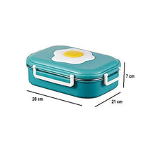4 Compartment Plastic Lunch Box with Cutlery Reusable PP Plastic Lunch Box