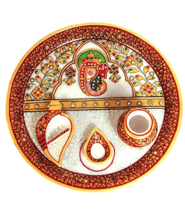 Marble Pooja Thali Set