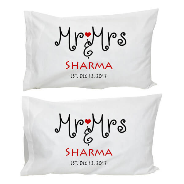 Personalized Mr.+Mrs. PillowCase