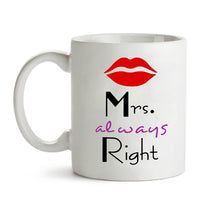 Mr Right & Mrs Always Right Printed Coffee Mug (Pack of 2)