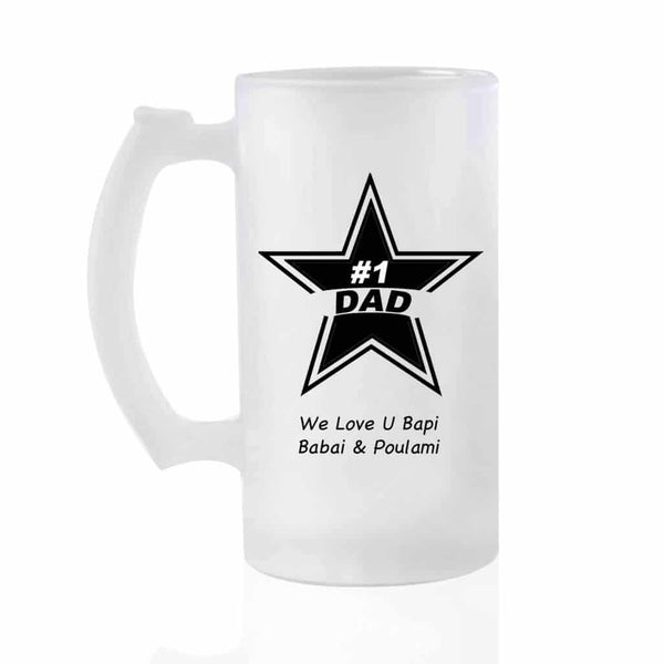 Personalized Number 1 Dad Beer Mug