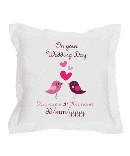 Personalized Cushion – On Our Wedding Day