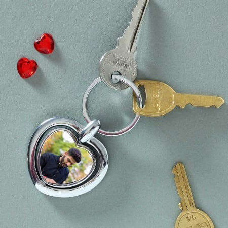 Personalized Heart-shaped Keychain