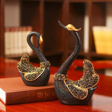 Resin Home Decor Items Swan Pair Showpiece Duck Statue Figurine