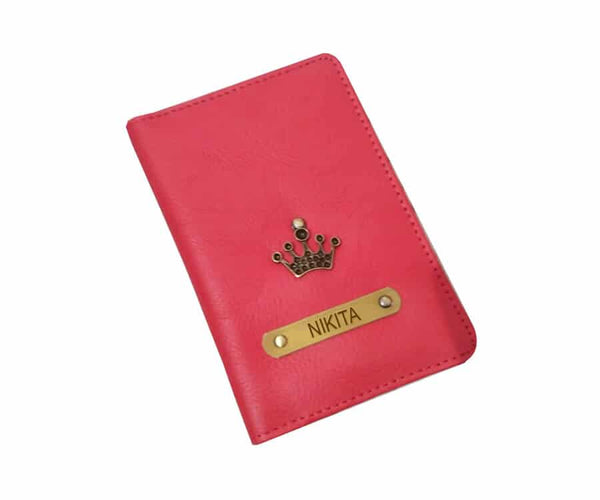 Personalized Passport Cover with one charm