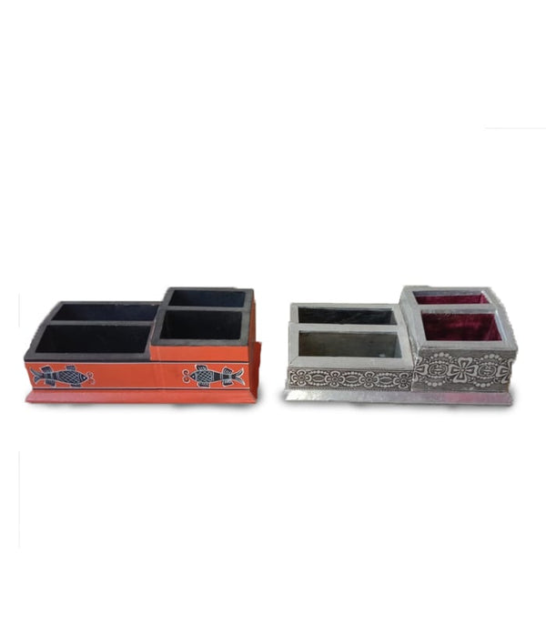 Pen And Card Wooden Holder