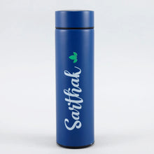 Personalized Blue LED Temperature Bottle