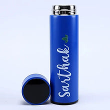 Personalized Blue LED Temperature Bottle