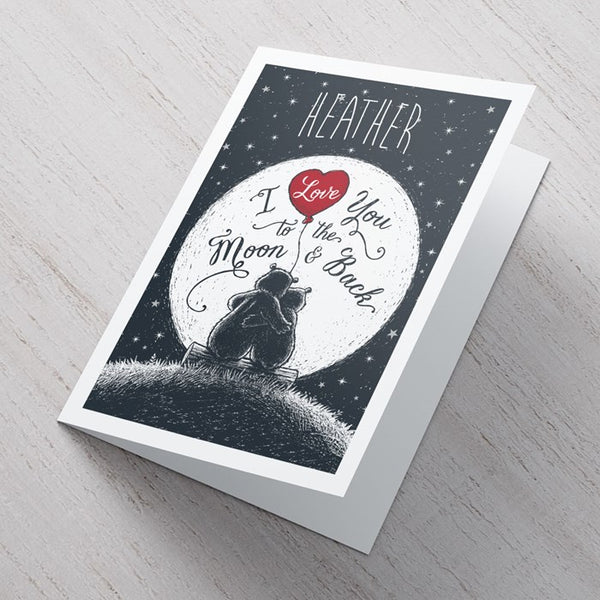 Personalized Card - To The Moon & Back