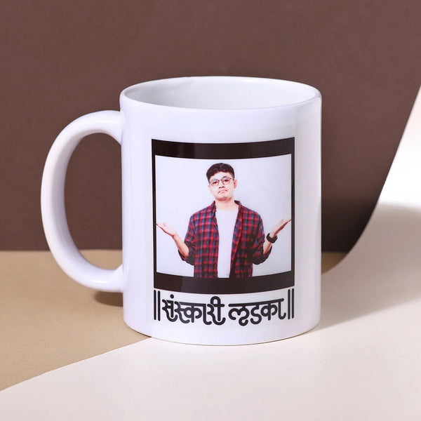 Personalised Photo upload Ceramic Coffee Mug - Sanskari Ladka