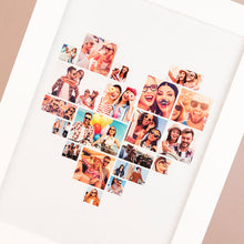 Custom Framed Print - Multi-Photo Collage Heart