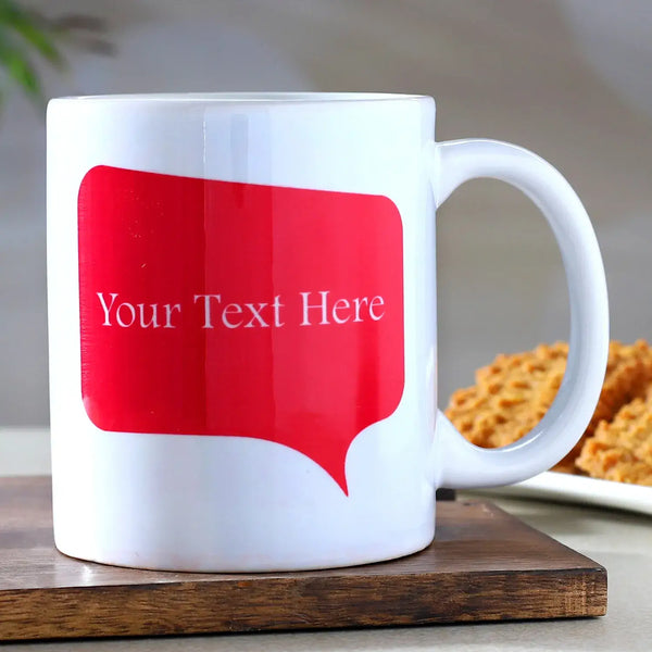 Personalized Message White Mug Hand Delivery