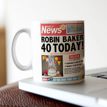 Personalised Mug - 40th Birthday News