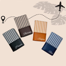 personalized gingham passport covers