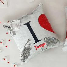 Personalised Name Sequined Cushions (I Love You)