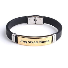 Personalized Name Bracelet – Custom Engraved | Silver & Golden Variants