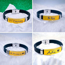 Personalized Name Bracelet – Custom Engraved | Silver & Golden Variants