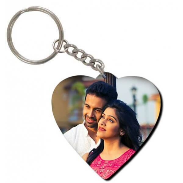 Personalized Heart Shaped Key Ring