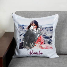 Personalized Photo Magic Reveal Sequin Cushion