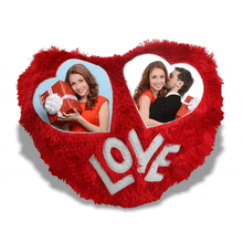 Our Love Story Personalized Fur Cushion